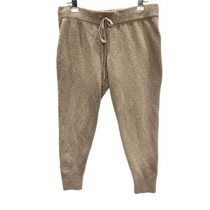 J Crew Wool Blend Joggers Womens Large Pant‎ Tan Beige Cozy Elastic Waist